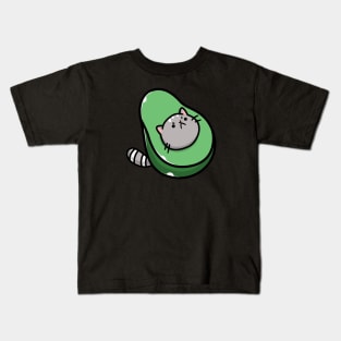 Angry cat avocado Kids T-Shirt